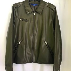 Apt. 9 Moto Style Jacket, Olive, Sz XL, New